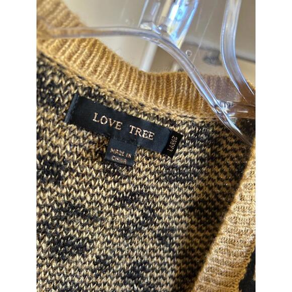 Love Tree Leopard Print Button-Up Cardigan Sweater - Picture 3 of 3
